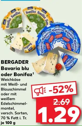 Kaufland BERGADER Bavaria blu oder Bonifaz Angebot