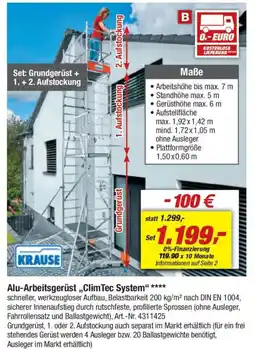 toom Baumarkt KRAUSE Alu-Arbeitsgerüst,,Clim Tec System" Angebot