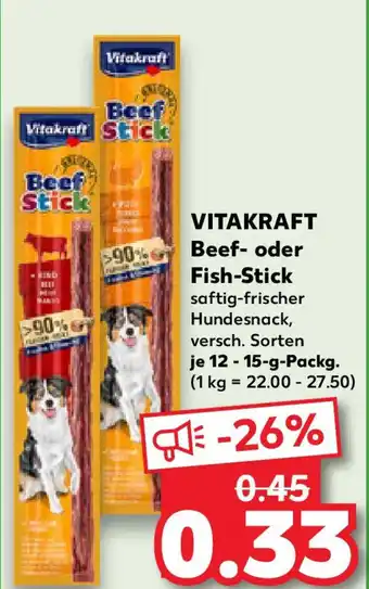 Kaufland VITAKRAFT Beef- oder Fish-Stick Angebot