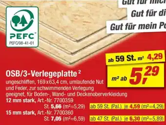 toom Baumarkt OSB/3-Verlegeplatte Angebot