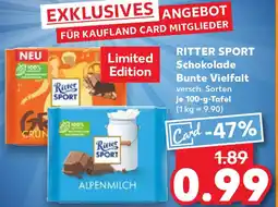 Kaufland RITTER SPORT Schokolade Bunte Vielfalt Angebot