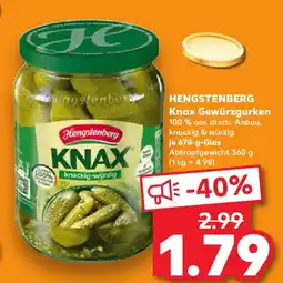 Kaufland HENGSTENBERG Knax Gewürzgurken Angebot