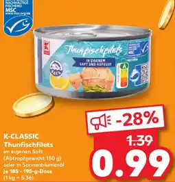 Kaufland K-CLASSIC Thunfischfilets Angebot