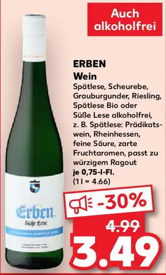 Kaufland ERBEN Wein Angebot