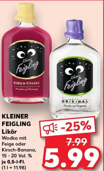 Kaufland KLEINER FEIGLING Likör Wodka Angebot