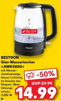 Kaufland BESTRON Glas-Wasserkocher AWK500G Angebot