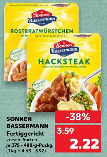 Kaufland SONNEN BASSERMANN Fertiggericht Angebot