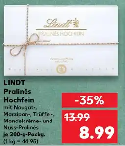 Kaufland LINDT Pralinés Hochfein Angebot