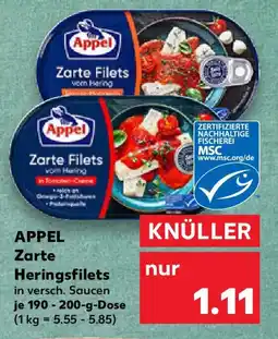 Kaufland APPEL Zarte Heringsfilets Angebot