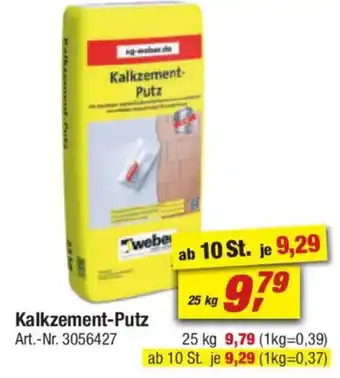 toom Baumarkt weber Kalkzement-Putz Angebot