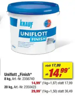 toom Baumarkt KNAUF Uniflott,,Finish" Angebot