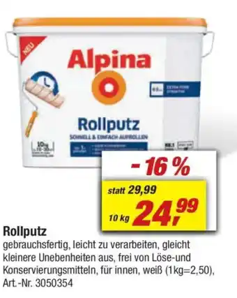 toom Baumarkt Alpina Rollputz Angebot