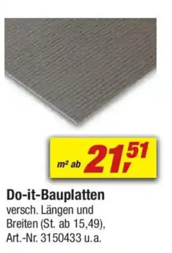 toom Baumarkt Do-it-Bauplatten Angebot