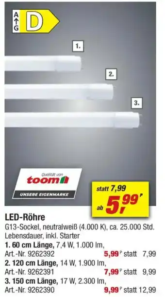 toom Baumarkt LED-Röhre Angebot