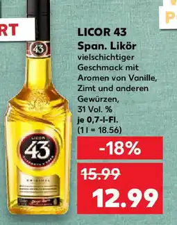 Kaufland LICOR 43 Span. Likör Angebot