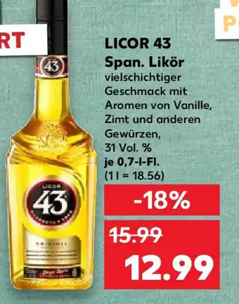 Kaufland LICOR 43 Span. Likör Angebot