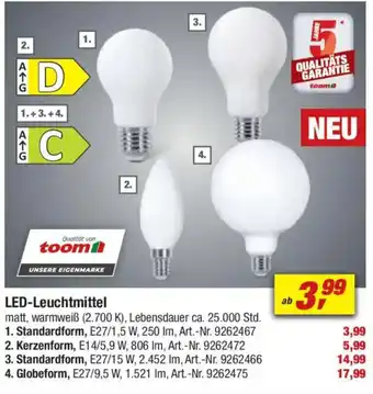 toom Baumarkt LED-Leuchtmittel Angebot