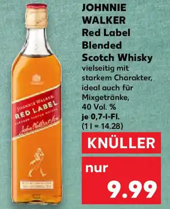 Kaufland JOHNNIE WALKER Red Label Blended Scotch Whisky Angebot