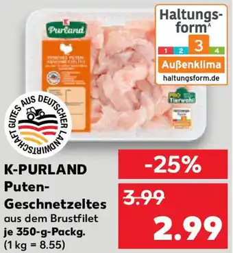 Kaufland K-PURLAND Puten- Geschnetzeltes Angebot