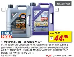 toom Baumarkt LIQUI MOLY 1. Motorenöl „Top Tec 4200 5W-30" Angebot