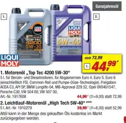 toom Baumarkt LIQUI MOLY 2. Leichtlauf-Motorenöl,,High Tech 5W-40" Angebot