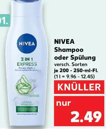 Kaufland NIVEA Shampoo oder Spülung Angebot