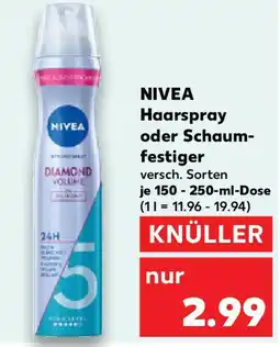 Kaufland NIVEA Haarspray oder Schaum- festiger Angebot