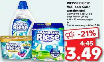 Kaufland WEISSER RIESE Voll- oder Color- waschmittel Angebot