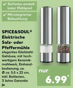 Kaufland SPICE&SOUL Elektrische Salz- oder Pfeffermühle Angebot