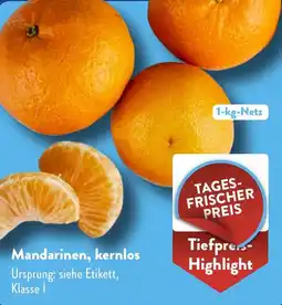 Aldi Süd Mandarinen, kernlos Angebot