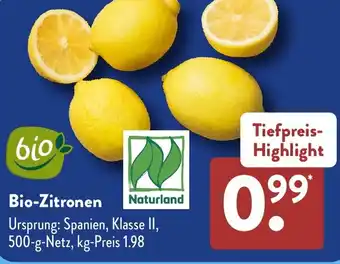 Aldi Süd Bio-Zitronen Angebot