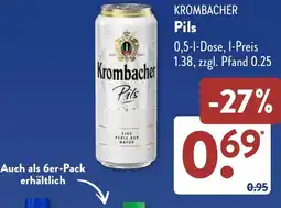 Aldi Süd KROMBACHER Pils Angebot