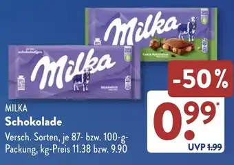 Aldi Süd MILKA Schokolade Angebot