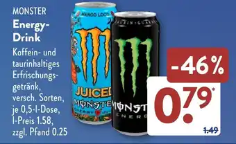 Aldi Süd MONSTER Energy- Drink Angebot