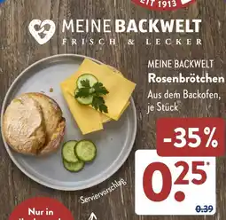 Aldi Süd MEINE BACKWELT Rosenbrötchen Angebot