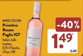 Aldi Süd MARIO COLLINA Primitivo Rosato Puglia IGT Angebot