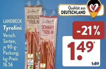 Aldi Süd LANDBECK Tyrolini Angebot