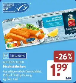 Aldi Süd GOLDEN SEAFOOD Fischstäbchen Angebot