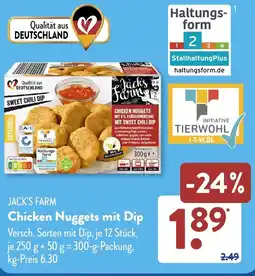 Aldi Süd JACK'S FARM Chicken Nuggets mit Dip Angebot