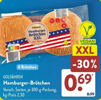 Aldi Süd GOLDÄHREN Hamburger-Brötchen Angebot