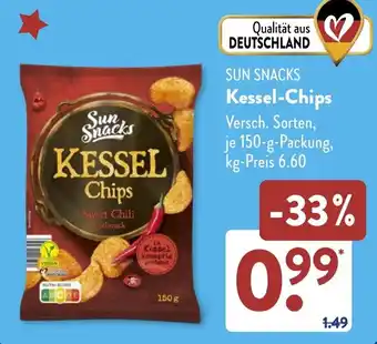 Aldi Süd SUN SNACKS Kessel-Chips Angebot