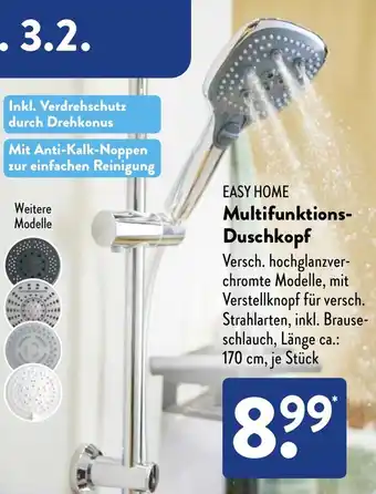 Aldi Süd EASY HOME Multifunktions- Duschkopf Angebot