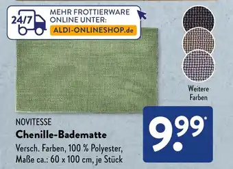 Aldi Süd NOVITESSE Chenille-Badematte Angebot