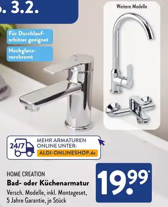 Aldi Süd HOME CREATION Bad- oder Küchenarmatur Angebot