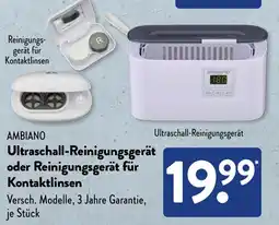 Aldi Süd AMBIANO Ultraschall-Reinigungsgerät oder Reinigungsgerät für Kontaktlinsen Angebot