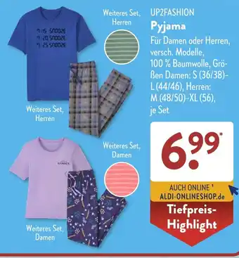 Aldi Süd UP2FASHION Pyjama Angebot