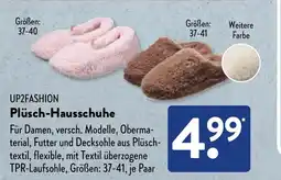 Aldi Süd UP2FASHION Plüsch-Hausschuhe Angebot