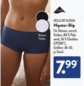 Aldi Süd LYCRA HELLO BY SLOGGI Hipster-Slip Angebot