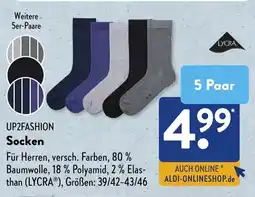 Aldi Süd UP2FASHION Socken Angebot