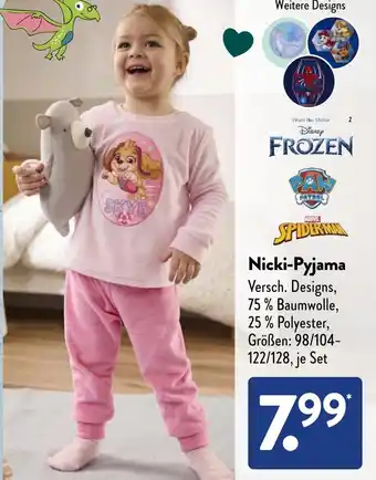 Aldi Süd Nicki-Pyjama Angebot